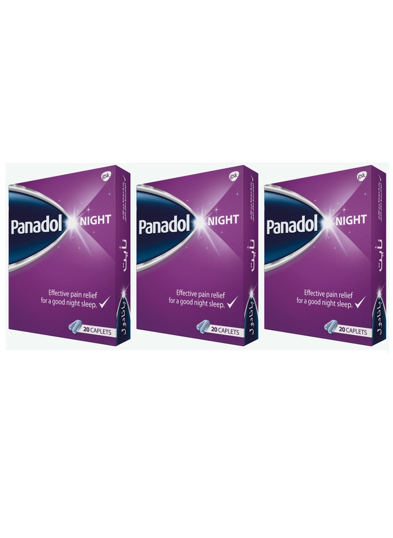 Panadol Pack Of 3 Panadol Night 20 tablets  - Image 1