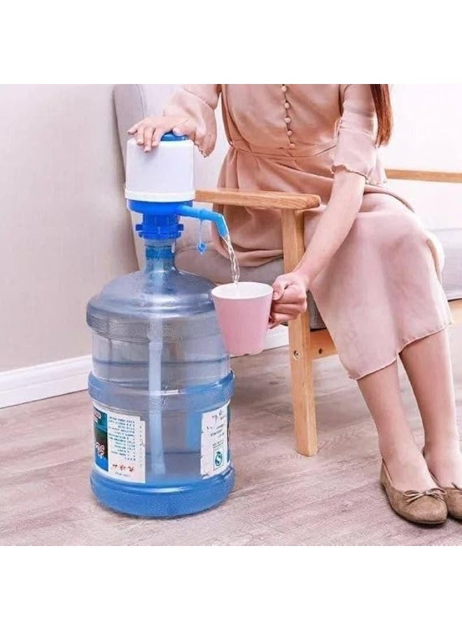 مضخة مياه جامبو يدوية مع حنفية لعبوات وجالونات المياه الكبيرة للمنزل والرحلات - Image 3