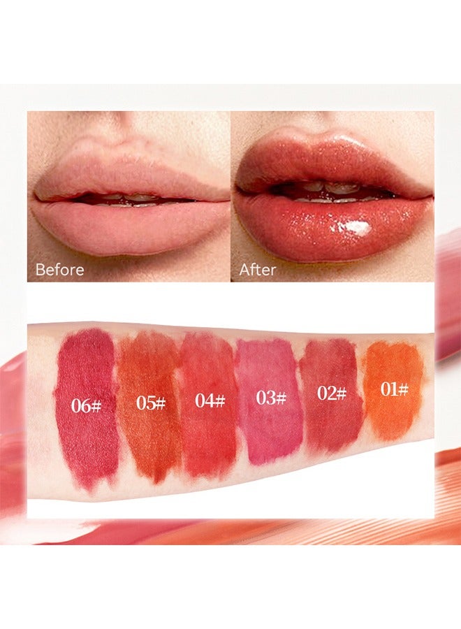 شيلافز ممتلئ الشفاه - ملمس الشفاه الناري ، العناية بالشفاه المرطبة ، زيت الشفاه النباتية ، مصل علاجي مكثف للشفاه الجافة المتشققة ، قناع الشفاه الملمع الخشبي ، 05 # عسل الكراميل  ... - Image 3