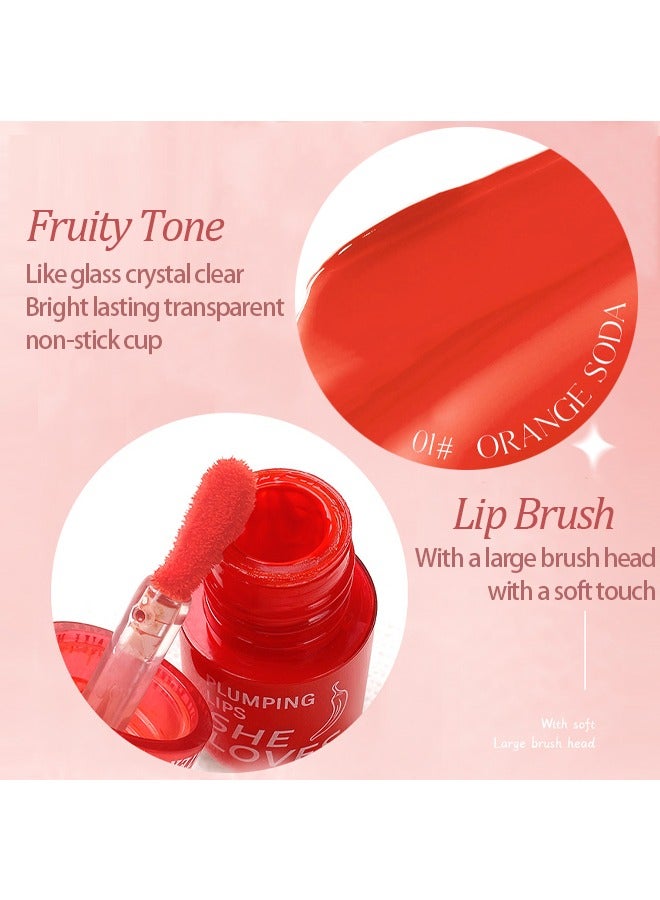 شيلافز ممتلئ الشفاه - ملمس الشفاه الناري ، العناية بالشفاه المرطبة ، زيت الشفاه النباتية ، مصل علاجي مكثف للشفاه الجافة المتشققة ، قناع الشفاه الملمع الخشبي ، 05 # عسل الكراميل  ... - Image 5