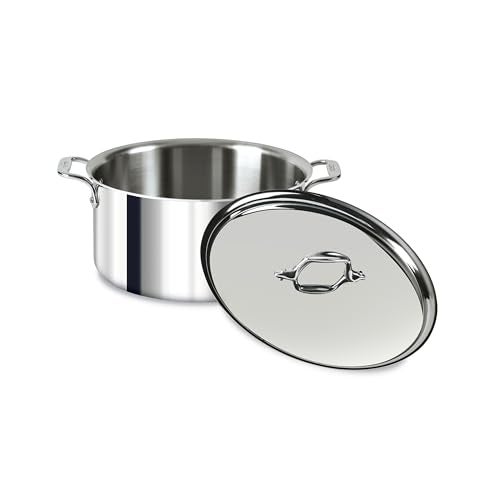 All-Clad D3 3-Ply Stainless Steel Stockpot with Lid 8 Quart, Induction, Oven Broiler Safe 600F, Silver - Image 3
