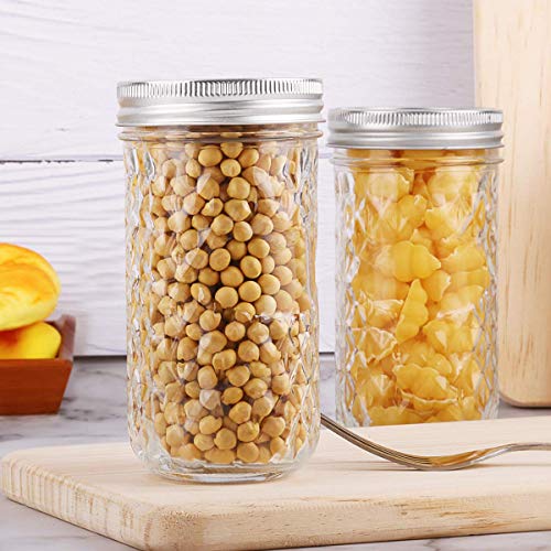 Ash  Roh Ash & Roh Mouth Mason Jars Mason Glass Jars for Meal Prep,Kitchen Storage With Airtight Silver Lid - 320 ml (6) - Image 4