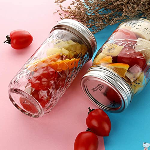 Ash  Roh Ash & Roh Mouth Mason Jars Mason Glass Jars for Meal Prep,Kitchen Storage With Airtight Silver Lid - 320 ml (6) - Image 5