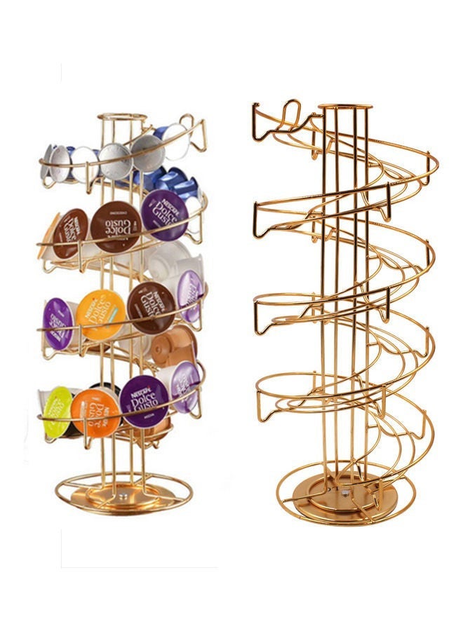 LC Coffee Capsule Holder Stand with Spiral Metal Design for Kitchen Countertop - Image 1