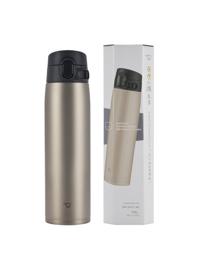 Zojirushi SM-VA-XA 0.72L One Touch Stainless Steel Vacuum Insulated Bottle – Leak-Proof, Durable, Lightweight, Portable Thermos for Hot & Cold Beverages - Image 1