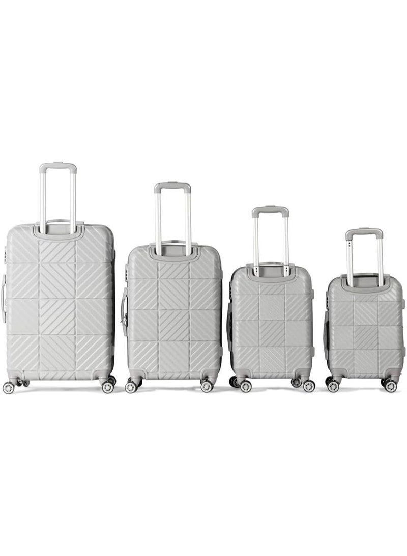 4-Piece Hardside Expandable Luggage Set with 8 Spinner Wheels, ABS Travel Suitcases, Combination Lock, Lightweight Durable Suitcase Set, 18/20/24/28 Inch - Image 2