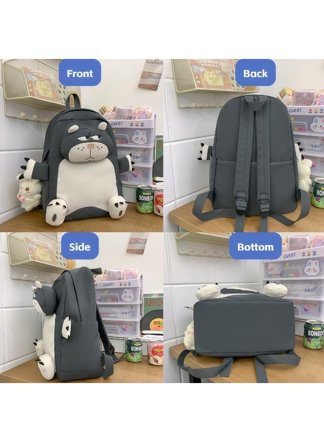 جاك سيركل مجموعة حقائب الظهر، حقيبة ظهر للمراهقين، حقيبة ظهر مدرسية للأطفال، حقيبة ظهر كلاسيكية خفيفة الوزن للأطفال، حقيبة كتب أنيقة مقاومة للماء مع حقيبة غداء معزولة وحقيبة أقلام رصاص 3 قطع حقائب كتب للأولاد والبنات - Image 5