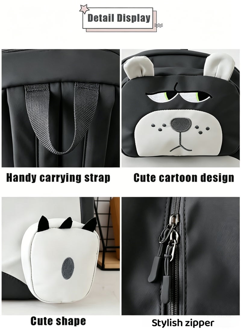 جاك سيركل مجموعة حقائب الظهر، حقيبة ظهر للمراهقين، حقيبة ظهر مدرسية للأطفال، حقيبة ظهر كلاسيكية خفيفة الوزن للأطفال، حقيبة كتب أنيقة مقاومة للماء مع حقيبة غداء معزولة وحقيبة أقلام رصاص 3 قطع حقائب كتب للأولاد والبنات - Image 3