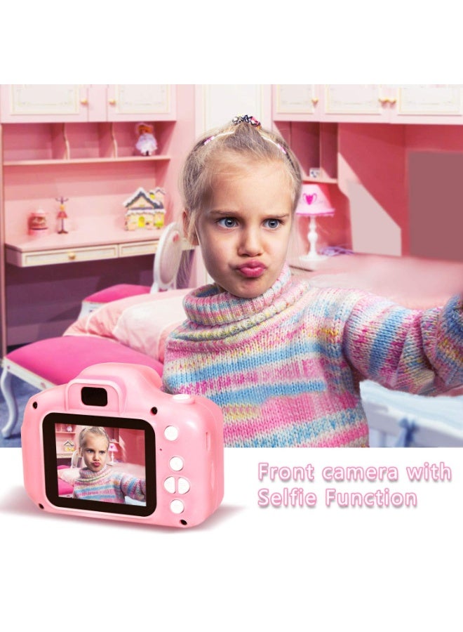 Kids Digital Camera Video Camcorder, Pink, Cartoon Soft Silicone Cover 3-8 Year Olds - Image 3
