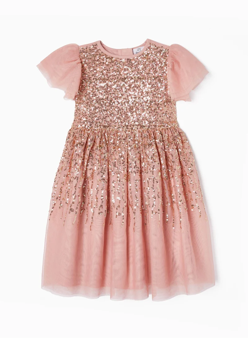 زيبي Zippy Tulle Dress With Sequins For Girls