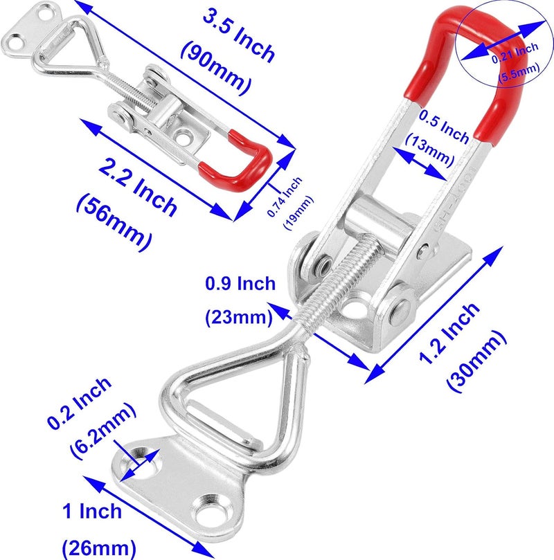 KOHAND 30 PCS 4001 Heavy Duty Quick Release Pull Latch Toggle Clamp, Clamps with 330 Lbs Holding Capacity for Cabinet Door Table Storage Box Home Office Factory - Image 2