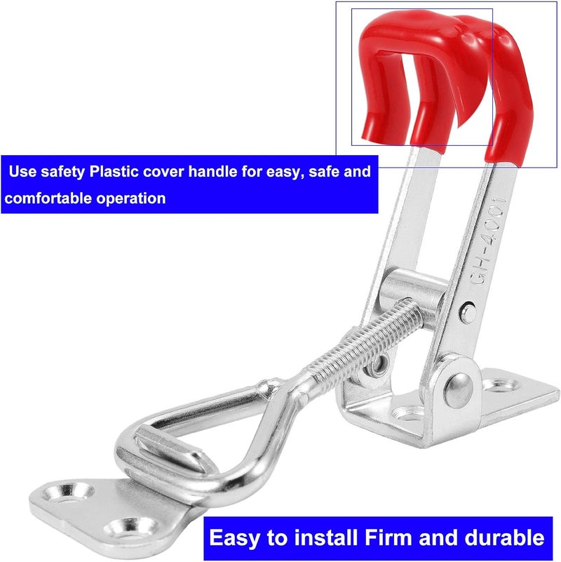 KOHAND 30 PCS 4001 Heavy Duty Quick Release Pull Latch Toggle Clamp, Clamps with 330 Lbs Holding Capacity for Cabinet Door Table Storage Box Home Office Factory - Image 3