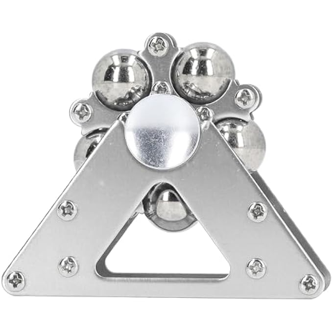 Sorandy Desk Toys for Fidget, Ferris Wheel Fingertips Rotating Toy, Aluminium Alloy Decompression Wheel Rotating for Adults, Stress Relief and Entertaining Desk (Silver) - Image 1