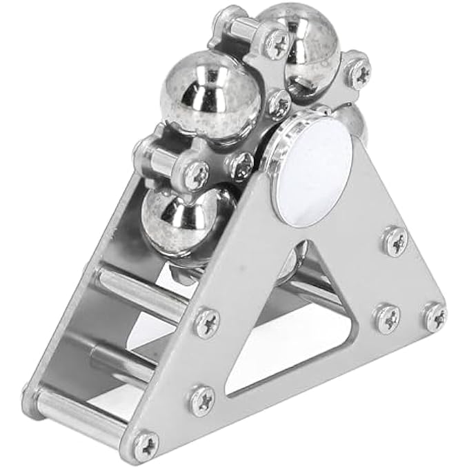 Sorandy Desk Toys for Fidget, Ferris Wheel Fingertips Rotating Toy, Aluminium Alloy Decompression Wheel Rotating for Adults, Stress Relief and Entertaining Desk (Silver) - Image 5