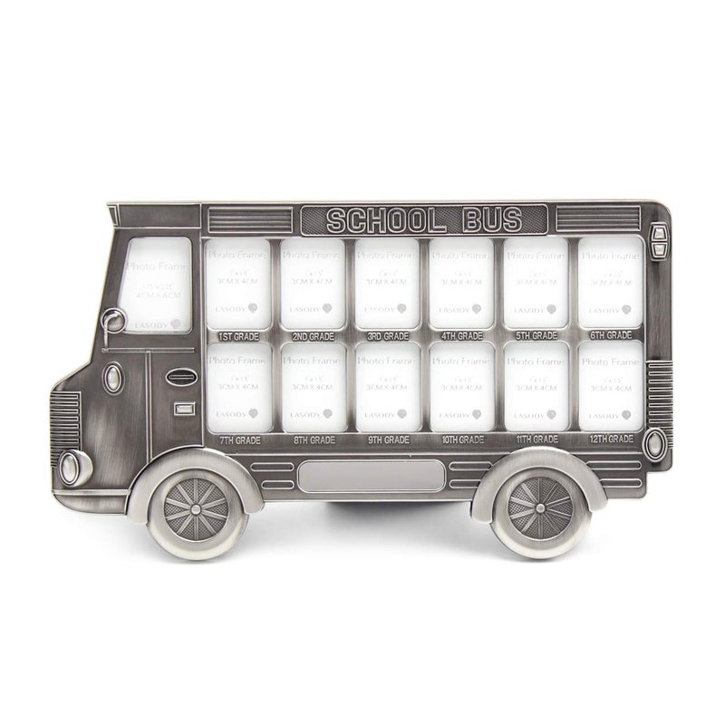 Lasody LASODY Gifts  Decor School Bus Kid Child Children Theme Photo Picture FrameGraduation Picture Frame Gifts 