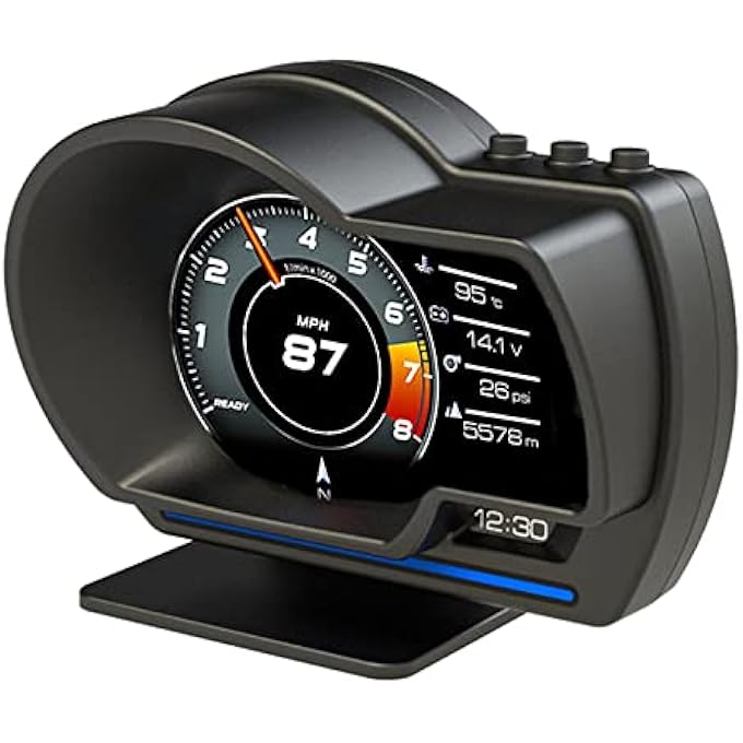 Eacam Car Hud Display ObdGPS Smart Gauge Speedometer Diagnostic Fault Code Elimination Safe Driving Computer Overspeed Fault Alarm Works Great For Most Cars - Image 1