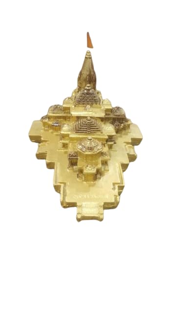 XL Kitchen Shree Ram Mandir Ayodhya Model Temple Idol Car Dash Board Office Study Table Gifitng and Interior Decoration Gold Color - Image 3