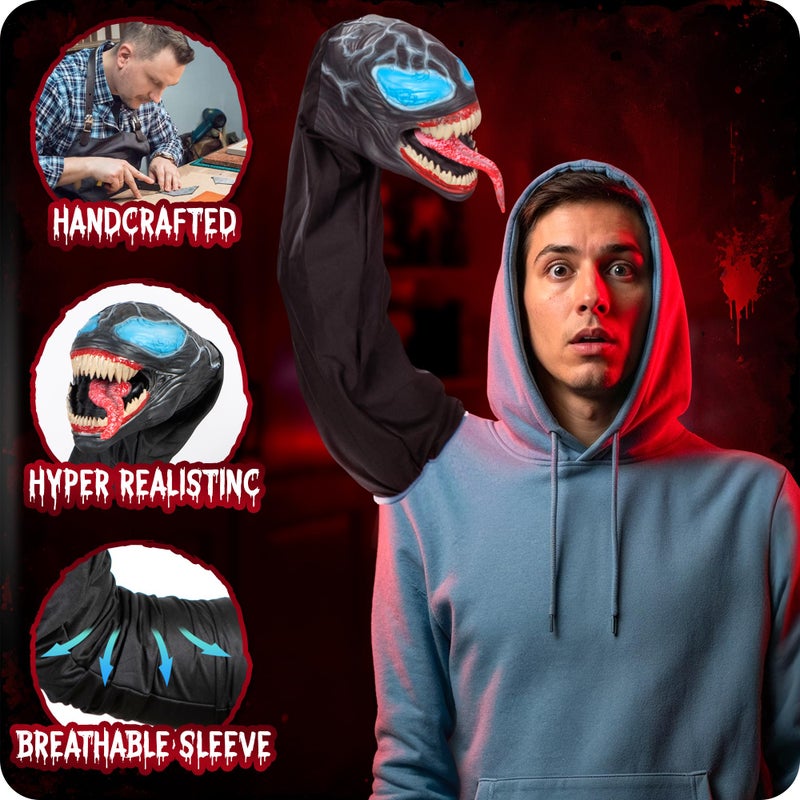 Zadin Alien Symbiote Creature Hand Costume Mask â€“ Realistic Transforming Fake Hand Mask for Ultimate Alien Takeover Look - Image 2