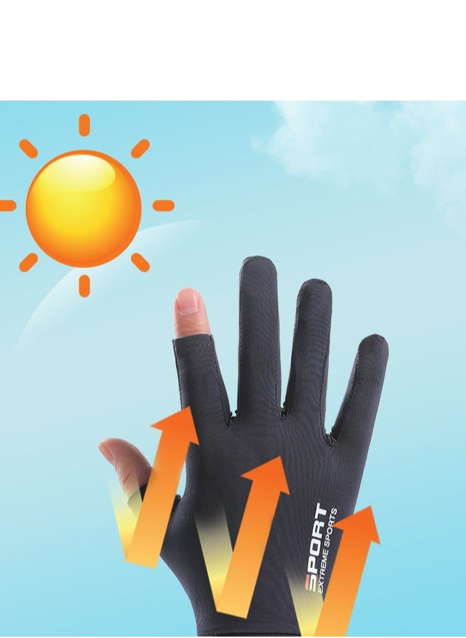 Generic Men's Gloves,Driving Gloves,Ice Silk Non-Slip Gloves,Breathable Thin High Elasticity Anti-UV Protection Gloves,Outdoor Sports Driving Riding Touch Screen Gloves,Black  - Image 5
