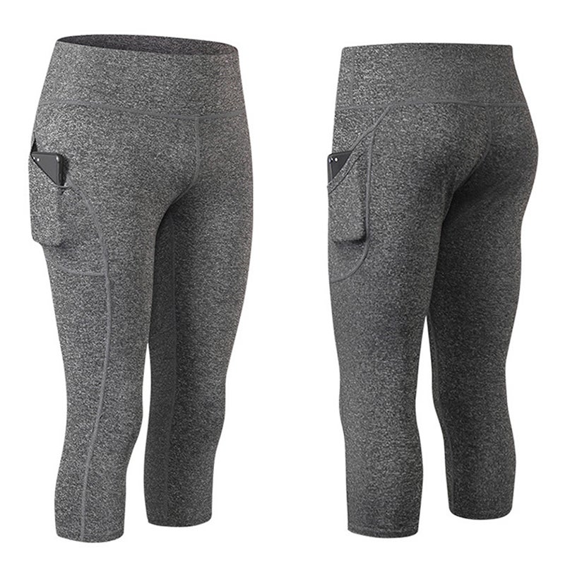Women Yoga Pants with Pockets High Waist Sporty Leggings Tights Stretch Fitness Workout Running Skinny Bodycon Trousers Gym Home Sportswear - Image 4
