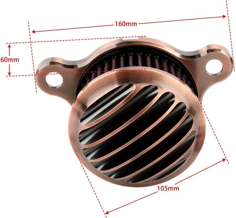 DEMULAX Motorcycle Air Cleaner Intake Filter for Harley Sportster - Image 2