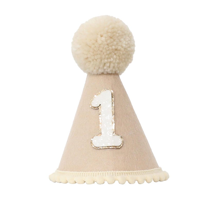 Ereniko Boho 1st Birthday Hat Decorations For Baby Girls Boys Handmade Natural Outfit First Birthday Party Hat Crown - Image 1