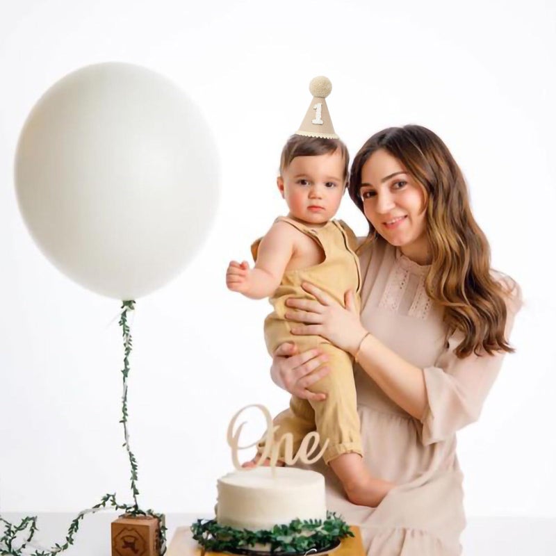 Ereniko Boho 1st Birthday Hat Decorations For Baby Girls Boys Handmade Natural Outfit First Birthday Party Hat Crown - Image 2