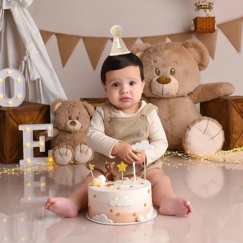 Ereniko Boho 1st Birthday Hat Decorations For Baby Girls Boys Handmade Natural Outfit First Birthday Party Hat Crown - Image 4