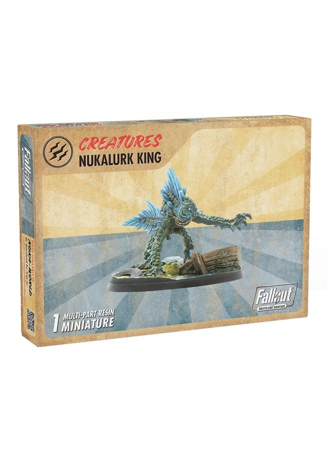 Modiphius Fallout: Wasteland Warfare Creatures - Nukalurk King - RPG Unpainted Resin Figure, 32mm Miniature W/ 50mm Scenic Base, Nuka World - Image 1