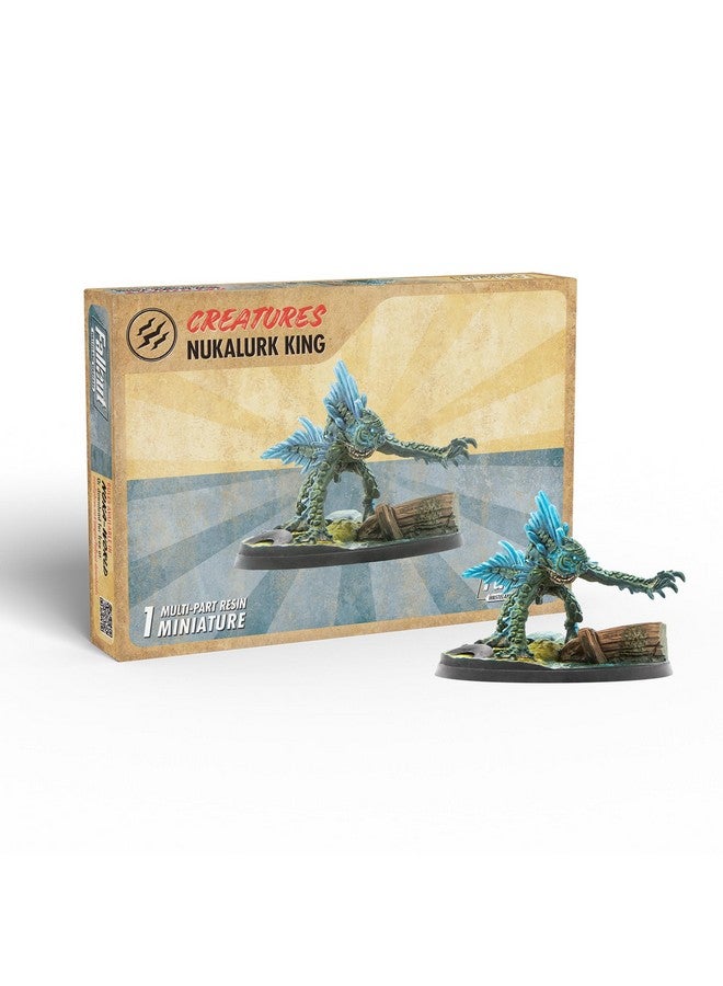 Modiphius Fallout: Wasteland Warfare Creatures - Nukalurk King - RPG Unpainted Resin Figure, 32mm Miniature W/ 50mm Scenic Base, Nuka World - Image 4
