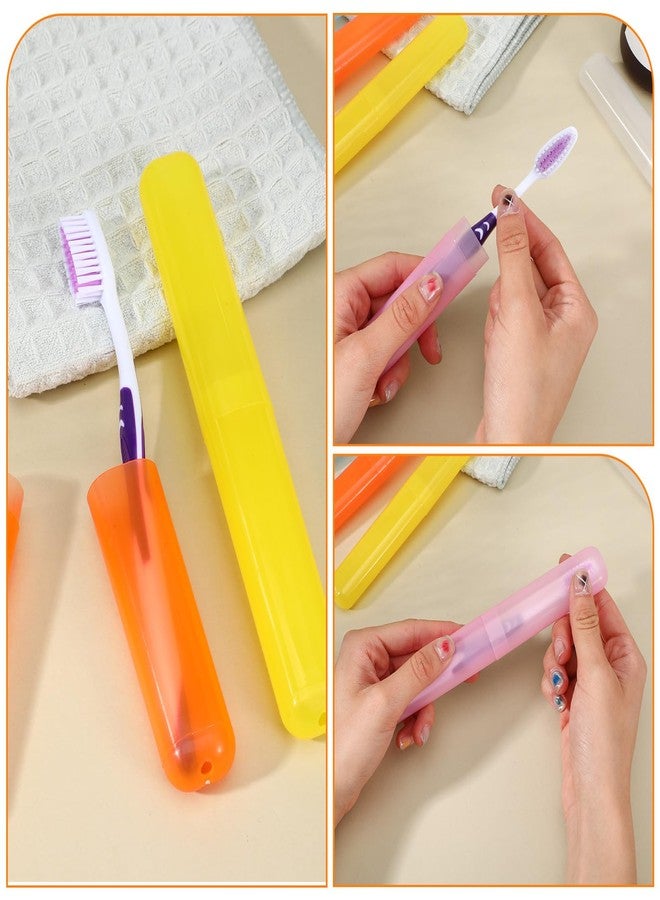xozeooeu 60 PCS Travel Toothbrush Holders, Bulk Plastic Toothbrush Case Cover with Ventilation Holes, Portable Dust-Proof Toothbrushes Storage for Travel, Home, Camping - 6 Assorted Colors - Image 5
