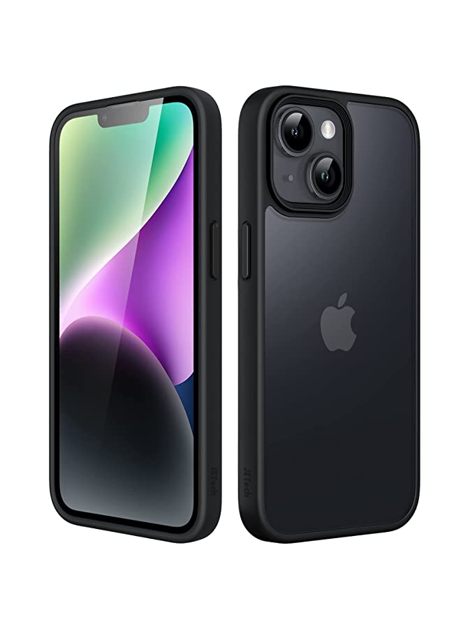 Jetech Matte Case for iPhone 14 Plus 6.7-Inch, Shockproof Military Grade Drop Protection, Frosted Translucent Back Phone Cover, Anti-Fingerprint (Black) - Image 1