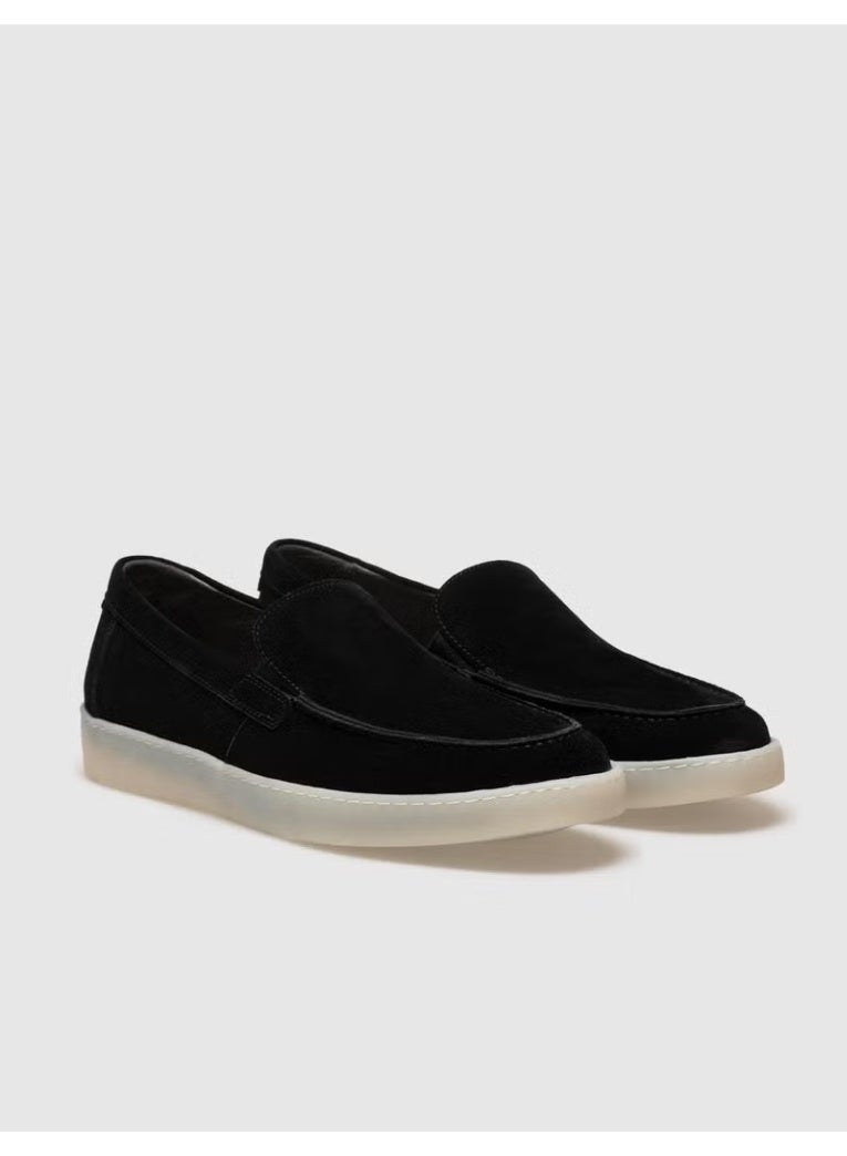 Cabani Genuine Leather Black Suede Men's Casual Shoes - Image 1