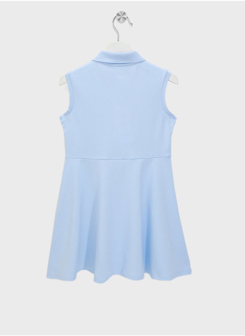 LACOSTE - Kids Tiered Hem Dress - Image 1
