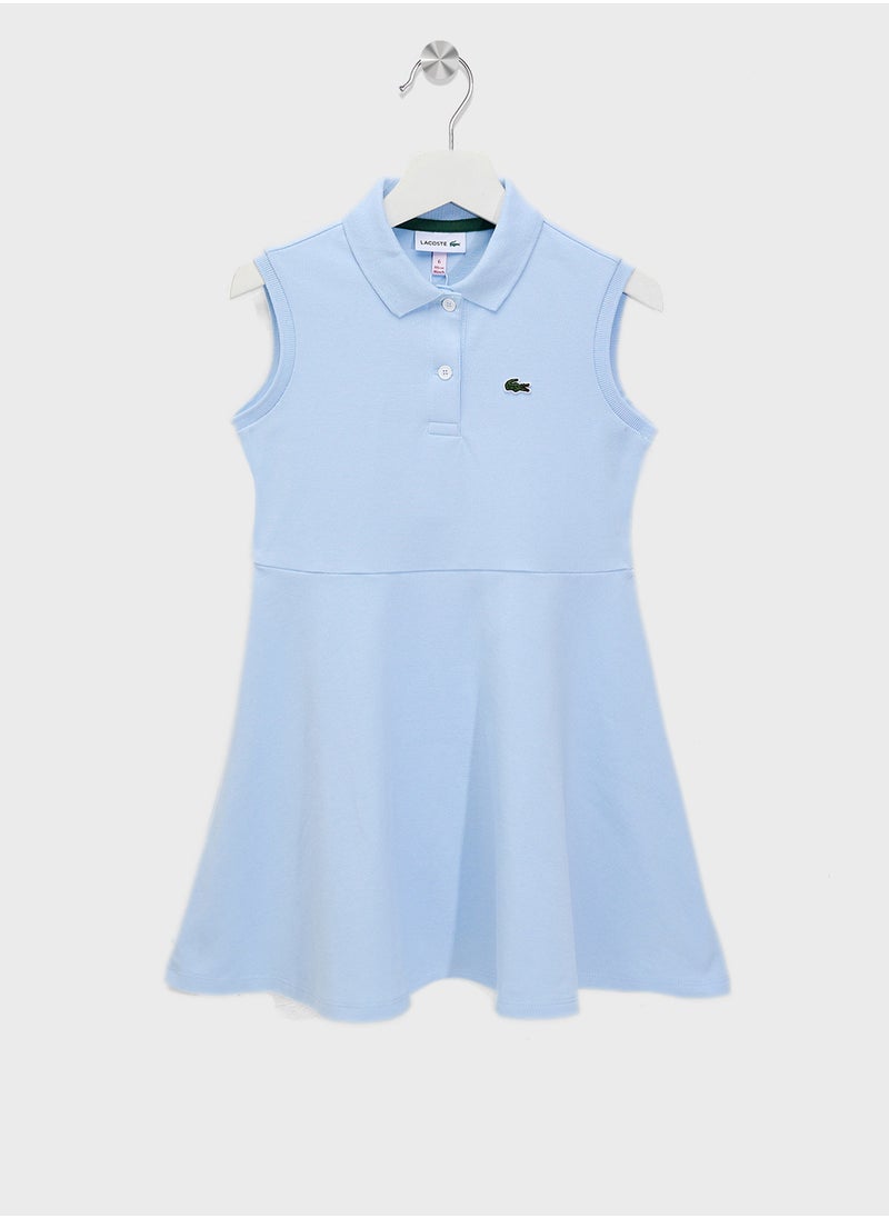 LACOSTE - Kids Tiered Hem Dress - Image 1