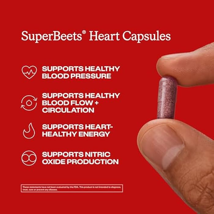Humann SuperBeets Beet Root Capsules Quick Release 1000mg, Helps Support Nitric Oxide Production, Blood Pressure, Heart Health, Contains Non-GMO Beetroot Powder, Studied Antioxidants 90 Count - Image 3