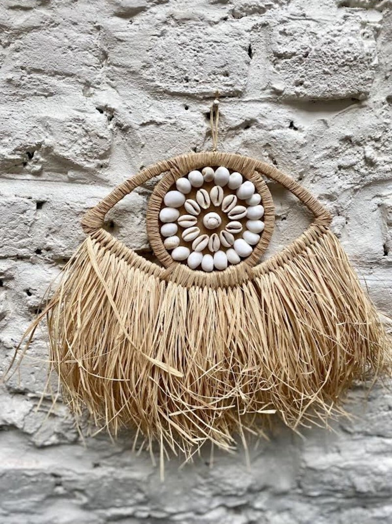 Straw Sea Shell Raffia Half Eye Model