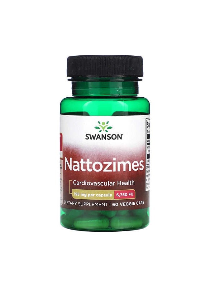 SWANSON Nattozimes, 195 mg , 60 Veggie Caps 