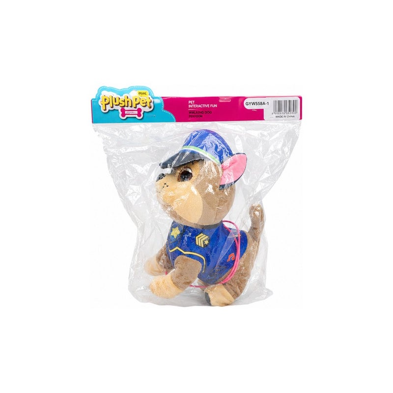 وقت التدليل | لعبة كلب المشي التفاعلية من PlushPet مع مقود، جرو تشيهواهوا بزي الشرطة للأطفال - Image 2