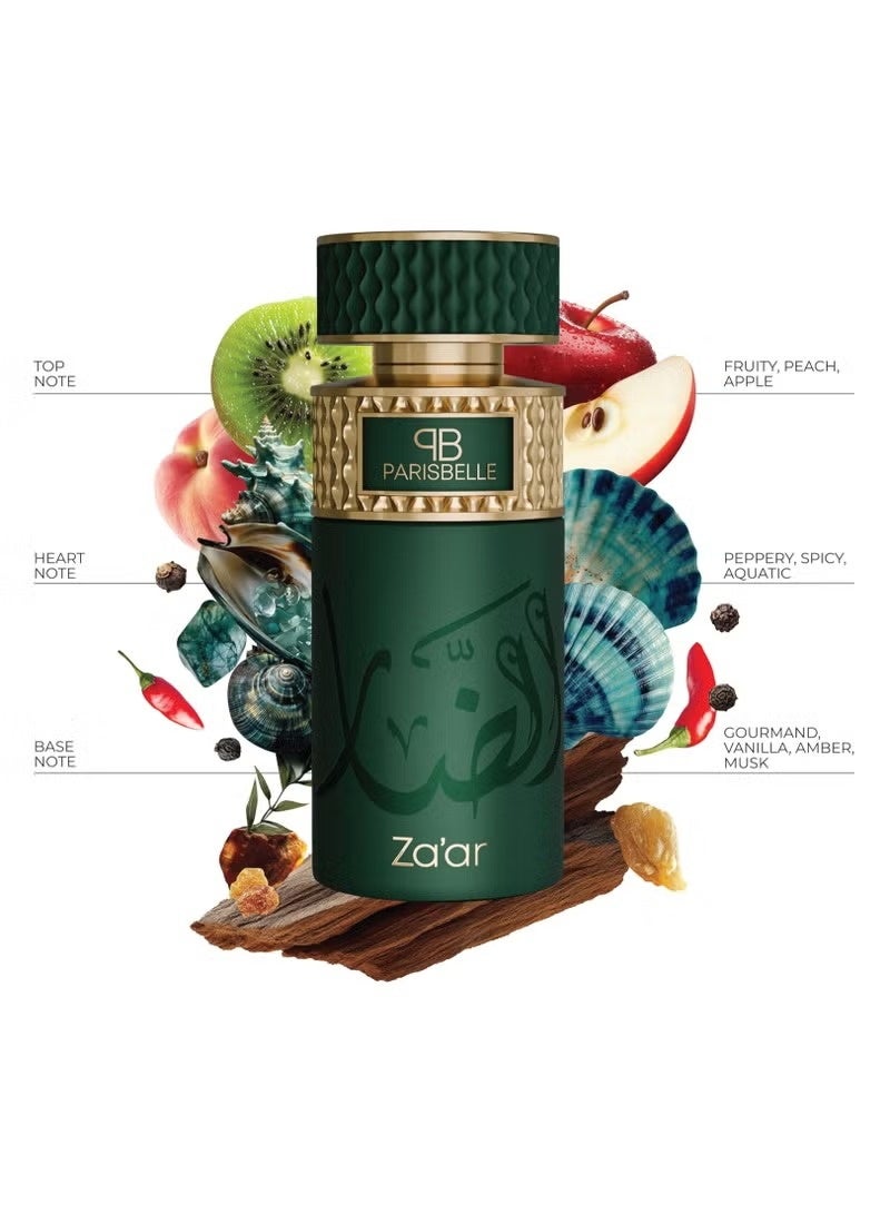 Parisbelle Zaar Oasis Collection Extrait de Parfum Unisex 100ml | Long Lasting Fruity Spicy Vanilla Fragrance | Peach Warm Sweet Luxury Perfume for Men & Women | Premium Elegant Signature Scent - Image 3