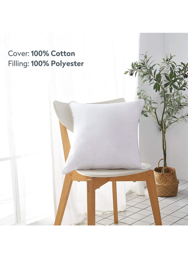House One 1 Pieces | Microfibre Square Cushion Filler Microfiber - White  - Image 2