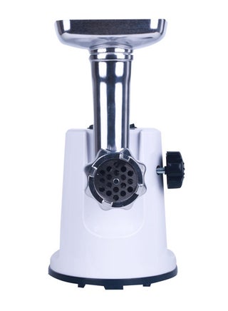 Meat Grinder - Electric Meat Grinder with 2 Cutting Plates, Reverse Function, Stainless Steel Blade | Comes with Large Capacity Metal Hopper 300 W SMG-022N White - view 4