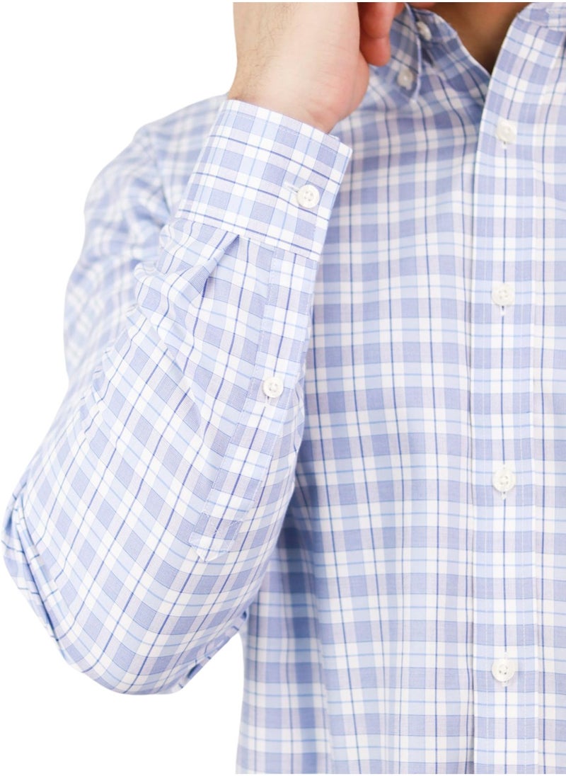 GIORDANO Men's Wrinkle-Free Shirt Blue  - Image 3