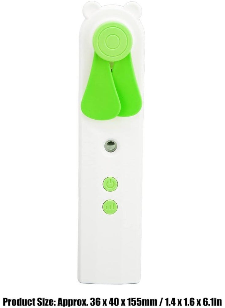 NAMA 2 in 1 Portable Mist  Fan Sprayer, 2 Speed ​​Rechargeable Humidifier Cooler Fan Portable Water Mist for Home Facial Steamer Moisturizer Office Travel (green)  - Image 2