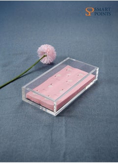 SMARTPOINTS Acrylic Napkin Holder Tray,8mm Thick Acrylic Guest Towel Holder 8.5x4 inches, Crystal Clear Table Cocktail Napkin Holder for Bathroom, Restaurant, Office, Commercial, Kitchen, Party  - Image 4
