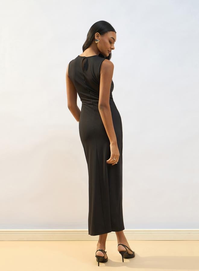 ساسافراس فستان ميدي ضيق بدون أكمام - Image 5