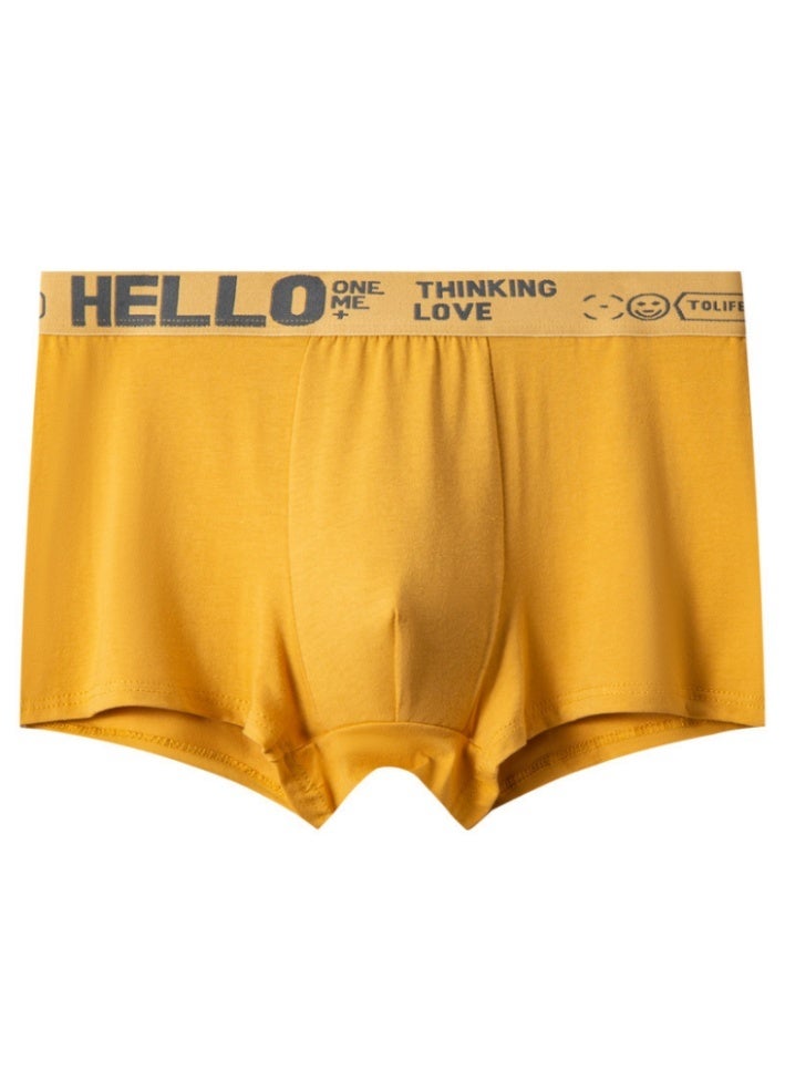 HELLO 4-piece cotton men's underwear, men's flat angle low waist underwear, breathable and soft flat angle underwear, plus size men's comfortable underwear, high elasticity casual shorts (2xl, 3xl, 4xl) - Image 5