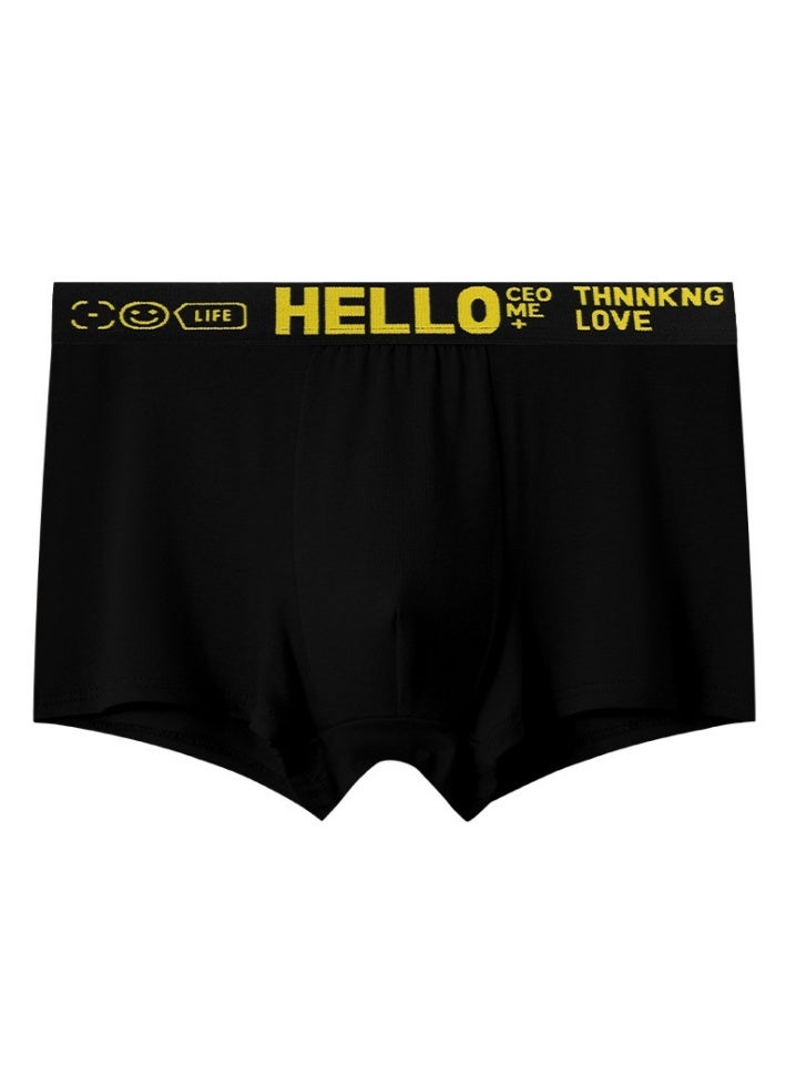 HELLO 4-piece cotton men's underwear, men's flat angle low waist underwear, breathable and soft flat angle underwear, plus size men's comfortable underwear, high elasticity casual shorts (2xl, 3xl, 4xl) - Image 4