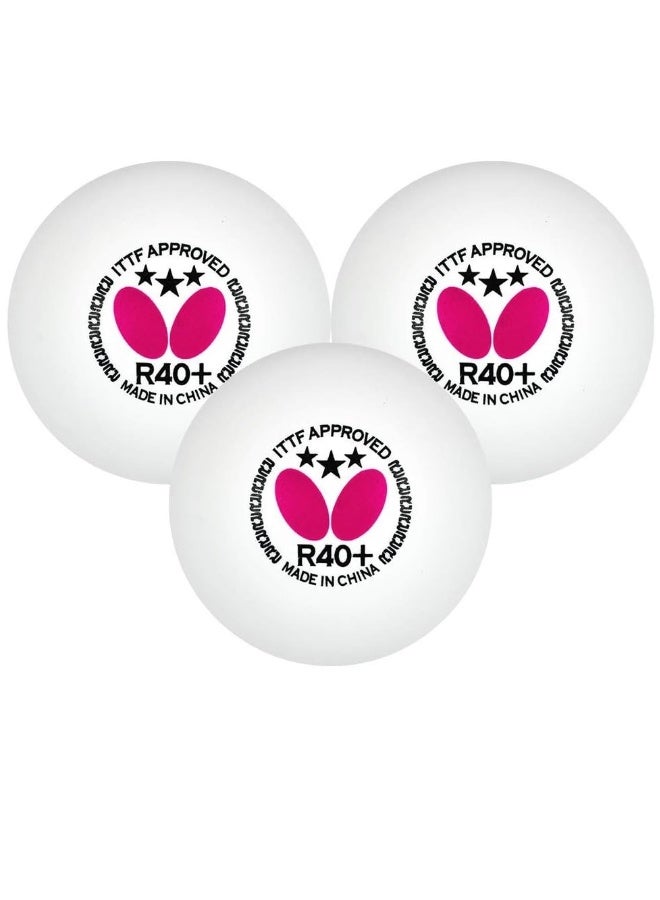 باترفلاي كرات تنس طاولة ثلاثية النجوم R40 – مجموعة من 3 كرات للتدريب واللعب الترفيهي - Image 3