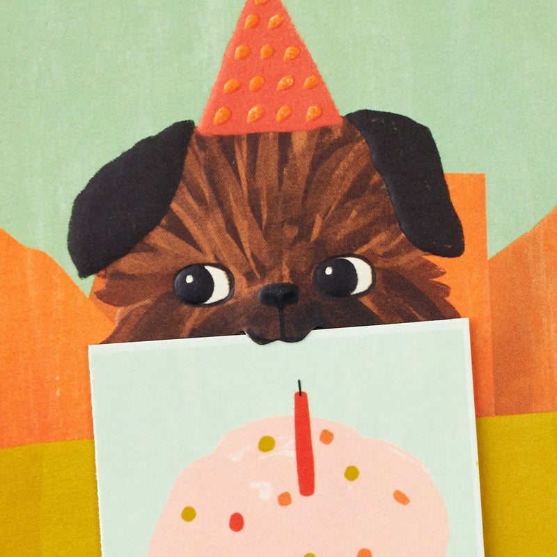 Hallmark Birthday Card (Dog with Cupcake) - Image 5